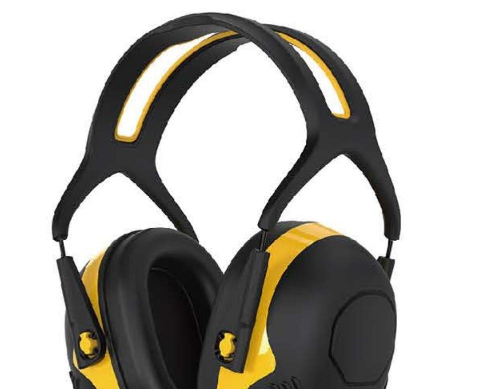 EM-7009M dual-color overmolded headband earmuff, unbranded product photo